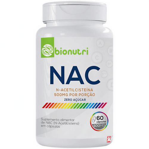 NAC N-ACETILCISTEINA ZERO AÇÚCAR 500MG POR PORÇÃO 60 CÁPSULAS - BIONUTRI NAC N-ACETILCISTEINA ZERO AÇÚCAR 500MG POR PORÇÃO 60 CÁPSULAS - BIONUTRI