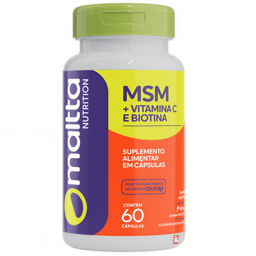 MSM ENXOFRE ORGANICO + VITAMINA C + BIOTINA 60 CAPSULAS - MALTTA NUTRITION MSM ENXOFRE ORGANICO + VITAMINA C + BIOTINA 60 CAPSULAS - MALTTA NUTRITION