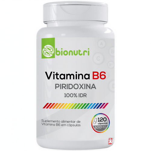 VITAMINA B6 CONCENTRADA PIRIDOXINA 1 AO DIA 120 CÁPSULAS - BIONUTRI VITAMINA B6 CONCENTRADA PIRIDOXINA 1 AO DIA 120 CÁPSULAS - BIONUTRI