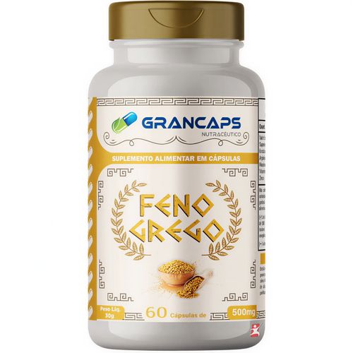 FENO GREGO + ARGININA + ZINCO + VITAMINAS B6 e B3 60 CÁPSULAS - GRANCAPS