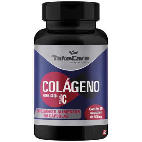 COLAGENO HIDROLISADO COM VITAMINA C 500MG 60 CAPSULAS TAKE CARE