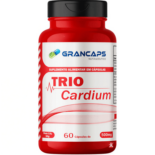 TRIO CARDIUM - COENZIMA Q10 + MAGNÉSIO + L-CARNITINA 60 CÁPSULAS - GRANCAPS