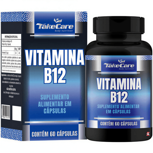 VITAMINA B12 CONCENTRADA CIANOCOBALAMINA 1 AO DIA 60 CÁPSULAS - TAKE CARE VITAMINA B12 CONCENTRADA CIANOCOBALAMINA 1 AO DIA 60 CÁPSULAS - TAKE CARE