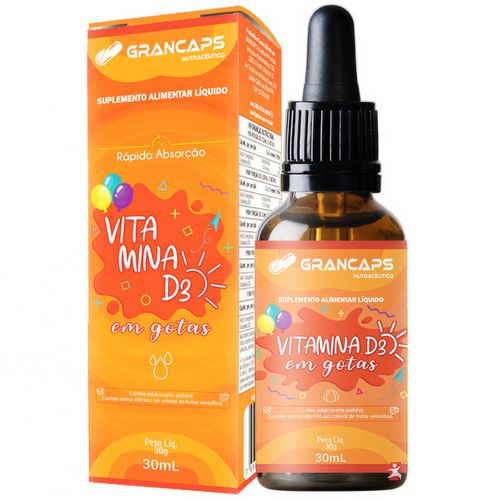VITAMINA D3 KIDS CONCENTRADA  FRUTAS VERMELHAS 30 ML - GRANCAPS
