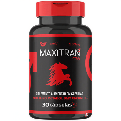 MAXITRAN G30 - BORO + CAFEÍNA + GUARANÁ + VITAMINAS C D E B3 B9 + SELÊNIO 30 CÁPSULAS - MUWIZ MAXITRAN G30 - BORO + CAFEÍNA + GUARANÁ + VITAMINAS C D E B3 B9 + SELÊNIO 30 CÁPSULAS - MUWIZ