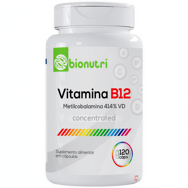 VITAMINA B12 CONCENTRADA METILCOBALAMINA 120 MINI CÁPSULAS 1 AO DIA - BIONUTRI