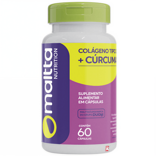 CÚRCUMA COM COLÁGENO TIPO 2 NÃO DESNATURADO 60 CÁPSULAS - MALTTA NUTRITION