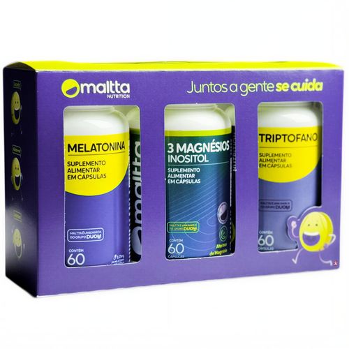 PACK DO SONO E BEM-ESTAR - 3 MAGNÉSITO INOSITOL + MELATONINA + TRIPTOFANO – MALTTA NUTRITION PACK DO SONO E BEM-ESTAR - 3 MAGNÉSITO INOSITOL + MELATONINA + TRIPTOFANO – MALTTA NUTRITION