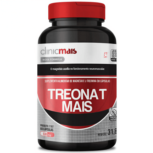 TREONAT MAIS L-TREONINA E MAGNÉSIO CONCENTRADO 60 CÁPSULAS – CLINICMAIS TREONAT MAIS L-TREONINA E MAGNÉSIO CONCENTRADO 60 CÁPSULAS – CLINICMAIS