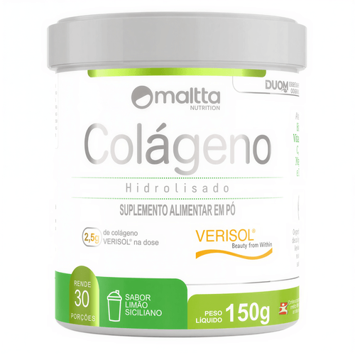 COLÁGENO HIDROLISADO VERISOL + VITAMINAS + MINERAIS LIMÃO SICILIANO 150G - MALTTA NUTRITION COLÁGENO HIDROLISADO VERISOL + VITAMINAS + MINERAIS LIMÃO SICILIANO 150G - MALTTA NUTRITION