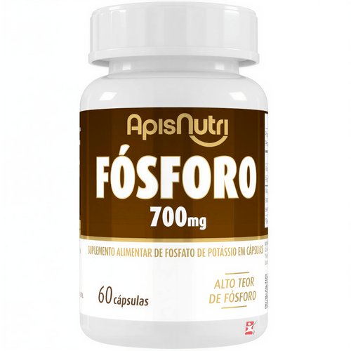 FOSFORO 700MG POR PORÇÃO 60 CAPSULAS - APISNUTRI FOSFORO 700MG POR PORÇÃO 60 CAPSULAS - APISNUTRI