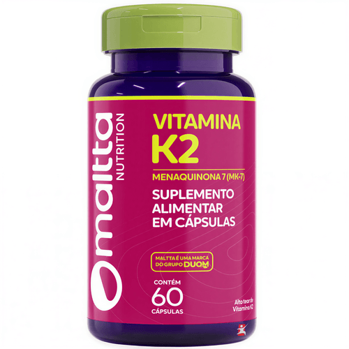 VITAMINA K2 CONCENTRADA MENAQUINONA 7 MK-7 1 AO DIA 60 CAPSULAS - MALTTA NUTRITION