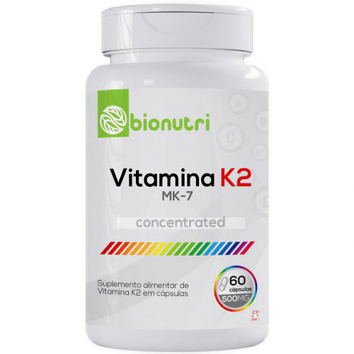 VITAMINA K2 CONCENTRADA MENAQUINONA MK-7 60 CAPS - BIONUTRI VITAMINA K2 CONCENTRADA MENAQUINONA MK-7 60 CAPS - BIONUTRI