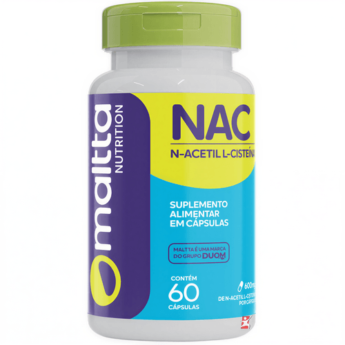 NAC 600MG ACETILCISTEÍNA N-ACETIL L-CISTEÍNA 1 AO DIA 60 CAPSULAS - MALTTA NUTRITION NAC 600MG ACETILCISTEÍNA N-ACETIL L-CISTEÍNA 1 AO DIA 60 CAPSULAS - MALTTA NUTRITION