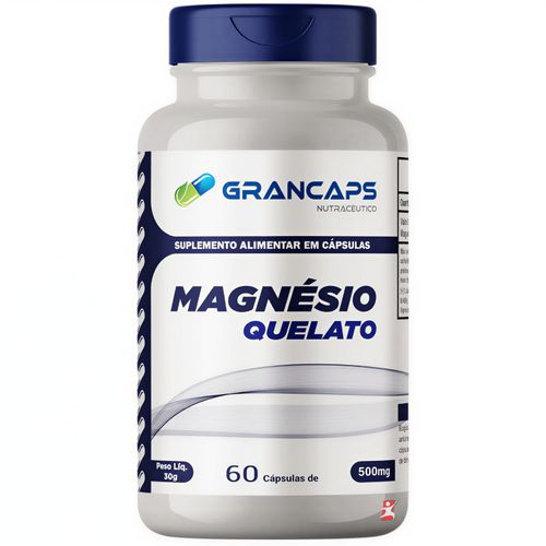 MAGNÉSIO QUELATO 100% PURO SUPER MINERAL 60 CÁPSULAS - GRANCAPS MAGNÉSIO QUELATO 100% PURO SUPER MINERAL 60 CÁPSULAS - GRANCAPS