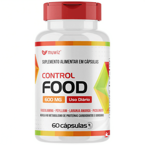 CONTROL FOOD FASEOLAMINA + PSYLLIUM + LARANJA AMARGA + PICOLINATO DE CROMO 60 CÁPSULAS - MUWIZ