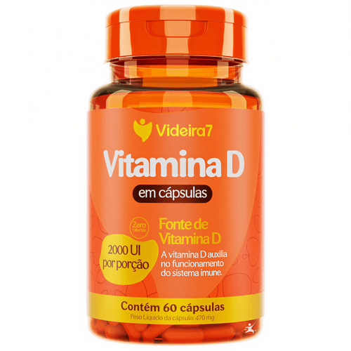 VITAMINA D 2000UI POR CAPSULA COLECALCIFEROL(D3) 1 AO DIA 60 CAPSULAS - VIDEIRA 7 VITAMINA D 2000UI POR CAPSULA COLECALCIFEROL(D3) 1 AO DIA 60 CAPSULAS - VIDEIRA 7