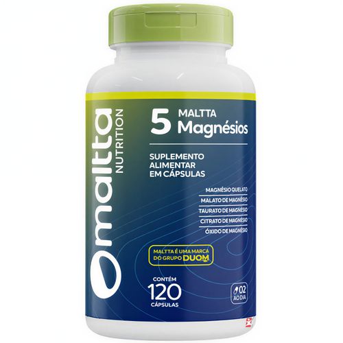 MALTTA 5 MAGNÉSIOS QUELATO + MALATO + TAURATO + CITRATO + ÓXIDO 120 CÁPSULAS - MALTTA NUTRITION MALTTA 5 MAGNÉSIOS QUELATO + MALATO + TAURATO + CITRATO + ÓXIDO 120 CÁPSULAS - MALTTA NUTRITION