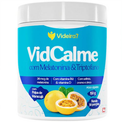 VIDCALME MARACUJÁ MELATONINA TRIPTOFANO COLINA VITAMINAS E MINERAIS 150G 30 DOSES – VIDEIRA7 VIDCALME MARACUJÁ MELATONINA TRIPTOFANO COLINA VITAMINAS E MINERAIS 150G 30 DOSES – VIDEIRA7