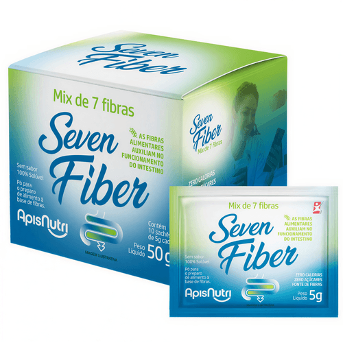 SEVEN FIBER MIX DE 7 FIBRAS SAÚDE DO INTESTINO CARTUCHO COM 10 SACHÊS - APISNUTRI