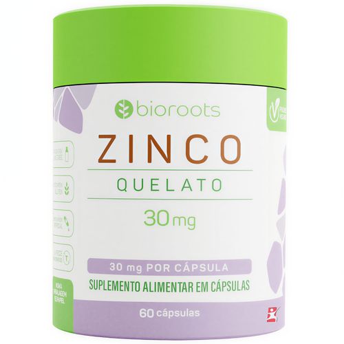 ZINCO QUELATO VEGANO CONCENTRAÇÃO MÁXIMA 60 CÁPSULAS 1 AO DIA - BIOROOTS ZINCO QUELATO VEGANO CONCENTRAÇÃO MÁXIMA 60 CÁPSULAS 1 AO DIA - BIOROOTS