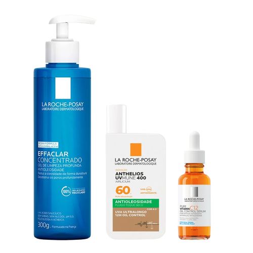 Kit-La-Roche-Posay-Gel-Effaclar-Serum-Pure-Vitamin-C12-30ml-Protetor-FPS-60-Cor-4-0