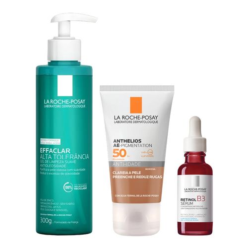 Kit-La-Roche-Posay-Gel-Effaclar-Retinol-B3-Protetor-FPS-50-AE-Pigmentation-Morena- Kit-La-Roche-Posay-Gel-Effaclar-Retinol-B3-Protetor-FPS-50-AE-Pigmentation-Morena-