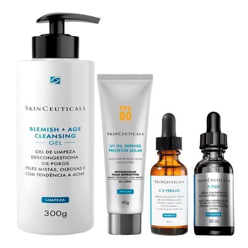 Kit-Skinceuticals-Gel-Serum-Vitamina-C-Serum-P-Tiox-Protetor-FPS-80-UV-Oil-Defense