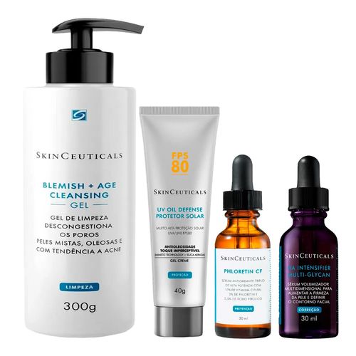 Kit-Skinceuticals-Gel-Serum-Phloretin-Serum-Ha-Intensifier-Protetor-Facial-FPS-80- Kit-Skinceuticals-Gel-Serum-Phloretin-Serum-Ha-Intensifier-Protetor-Facial-FPS-80-