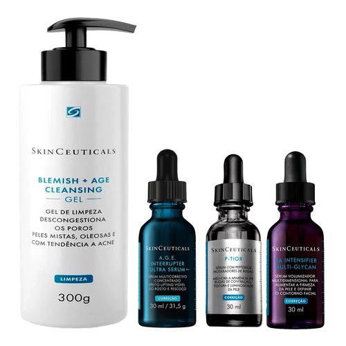 Kit-Skinceuticals-Gel-Serum-P-Tiox-Serum-Ha-Intensifier-Serum-Interrupter-30ml