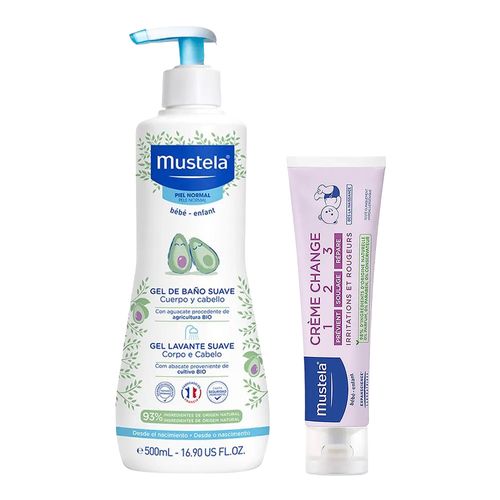Kit-Mustela-Bebe-Gel-Lavante-500ml-Creme-Vitaminado-Preventivo-de-Assaduras-108g Kit-Mustela-Bebe-Gel-Lavante-500ml-Creme-Vitaminado-Preventivo-de-Assaduras-108g