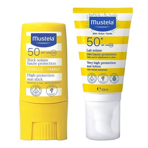 Kit-Protetor-Solar-Mustela-Family-FPS-50-8g-Stick-Infantil-FPS50-40ml