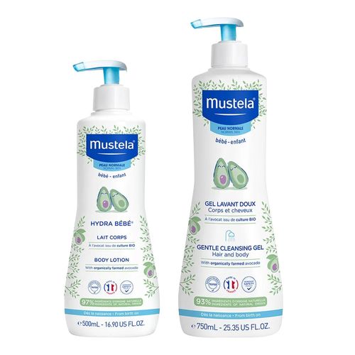 Kit-Mustela-Bebe-com-Abacate-Organico-Gel-Lavante-750ml-Hidratante-500ml Kit-Mustela-Bebe-com-Abacate-Organico-Gel-Lavante-750ml-Hidratante-500ml