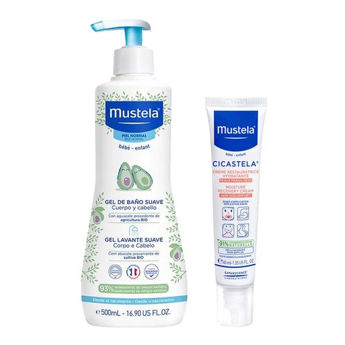 Kit-Mustela-Gel-Lavante-Bebe-Abacate-Organico-Hidratante-Reparador-Cicastela Kit-Mustela-Gel-Lavante-Bebe-Abacate-Organico-Hidratante-Reparador-Cicastela