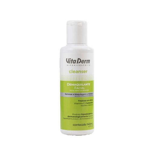 Vita Derm Hipoalergênica Cleanser Demaquilante Facial 140 ml