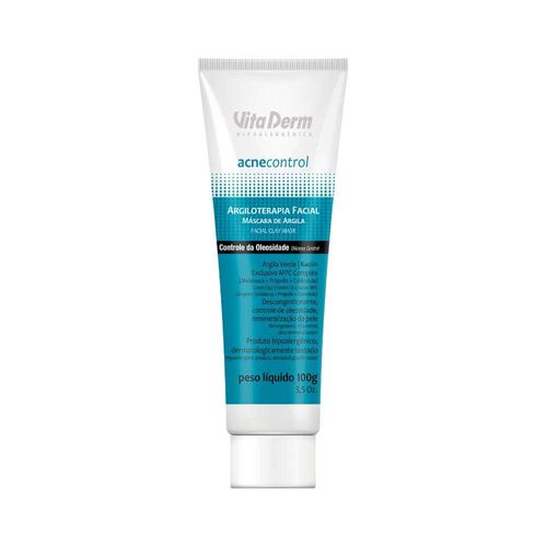 Vita Derm Acne Control Argiloterapia Máscara Facial 100 g Vita Derm Acne Control Argiloterapia Máscara Facial 100 g