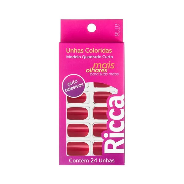 Unhas Ricca Autoades. Vemelho Bordô