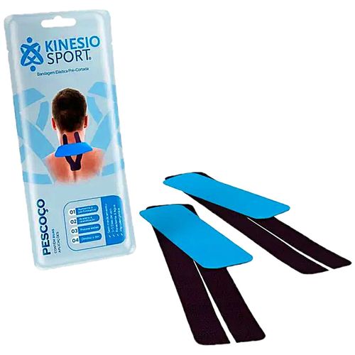 Bandagem Elástica KinesioSport Pré-cortada Pescoço Bandagem Elástica KinesioSport Pré-cortada Pescoço
