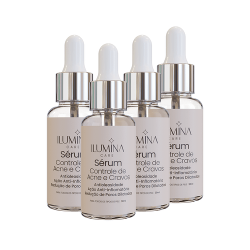Kit 4 Sérum Antiacne Pele Oleosa