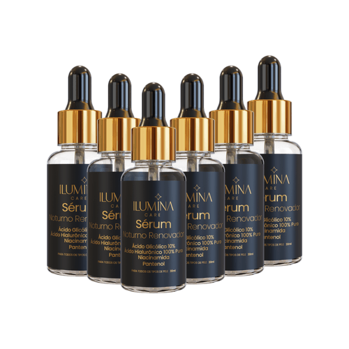 Kit 6 Sérum Noturno Ácido Glicólico