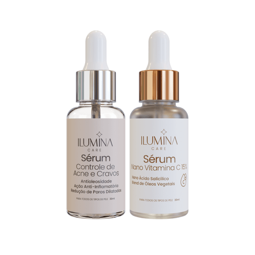 Kit Sérum Vitamina C + Antiacne Uso Diário