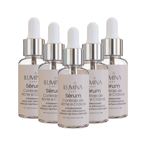 Kit 5 Sérum Antiacne Pele Oleosa