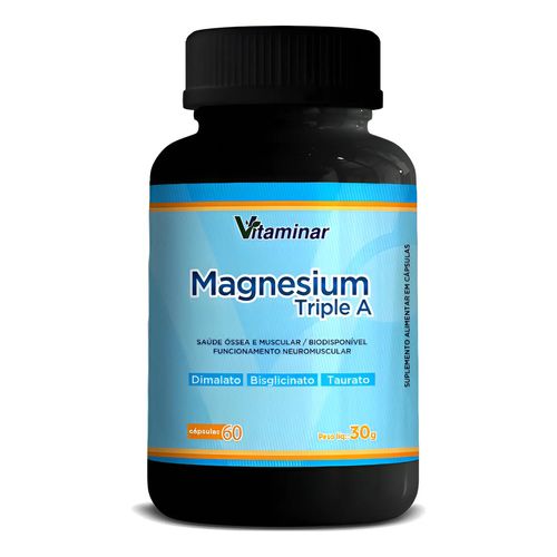 Magnésio Triple A Vitaminar Ultra Concentrado -350mg Por Cap Sem Sabor Magnésio Triple A Vitaminar Ultra Concentrado -350mg Por Cap Sem Sabor