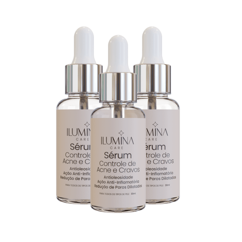 Kit 3 Sérum Antiacne Pele Oleosa Kit 3 Sérum Antiacne Pele Oleosa