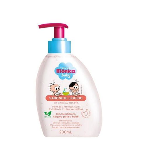 Kit c/9 Sabonete Liquido Infantil Turma Da Mônica 200ml Perolado Frutas Vermelhas Kit c/9 Sabonete Liquido Infantil Turma Da Mônica 200ml Perolado Frutas Vermelhas
