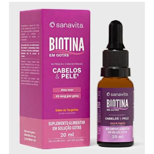 Biotina Gotas Tangerina Sanavita 20ml