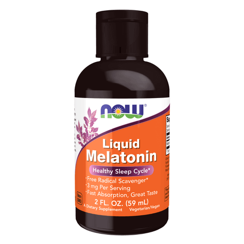 Melatonina 3mg Líquida 59ml Absorção Rápida NOW Foods