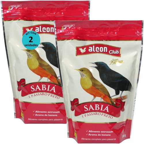 ALCON CLUB SABIÁ E PÁSSARO PRETO SUPER PREMIUM 500G KIT COM 2 ALCON CLUB SABIÁ E PÁSSARO PRETO SUPER PREMIUM 500G KIT COM 2