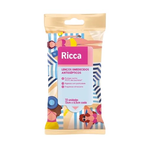 Lenços Antissepticos Ricca Laranja 10 Pcs
