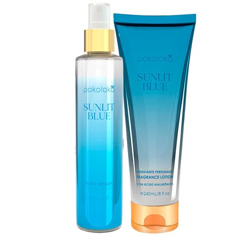 Kit Pokoloka Sunlit Blue - Body Splash 250ml + Body Lotion 240ml NULO